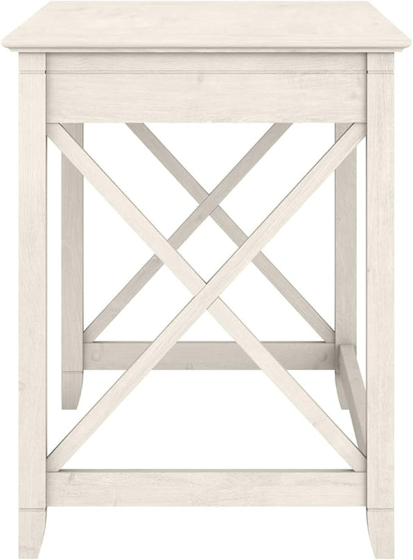 Bush Furniture Key West Writing Table for Home Office | Small Modern Farmhouse Desk, 48W, Linen White Oak - LeafyLoom