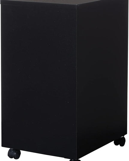 OSP Home Furnishings 2 Drawer Mobile Locking Metal File Cabinet, Black - LeafyLoom