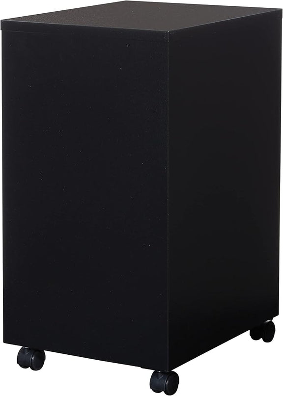 OSP Home Furnishings 2 Drawer Mobile Locking Metal File Cabinet, Black - LeafyLoom