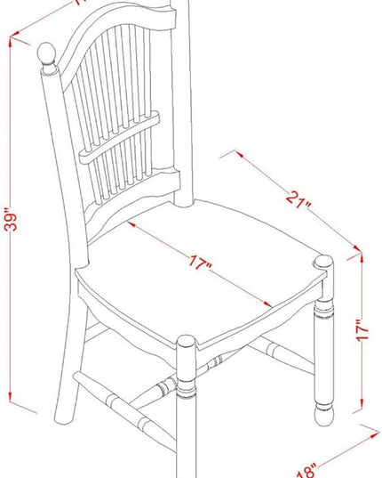 East West Furniture ANDO3-LWH-W Antique 3 Piece Dinette Set for Small Spaces Contains a Round Kitchen Table with Pedestal and 2 Dining Chairs, 36x36 Inch - LeafyLoom
