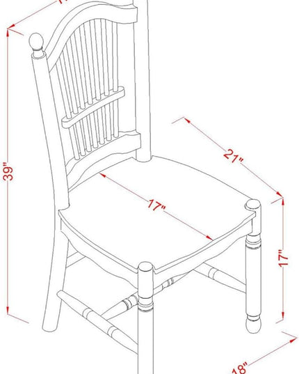 East West Furniture Boston 3 Piece Set Contains a Round Kitchen Table and 2 Dining Chairs, 42x42 Inch, Linen White - LeafyLoom