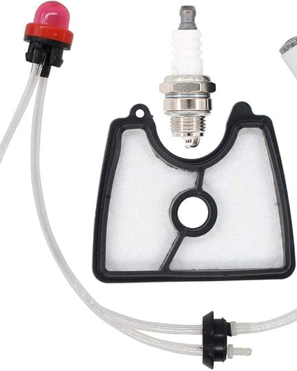 MOTOKU 581798001 Fuel Line Filter Grommet Primer Bulb kit Spark Plug for Husqvarna 125B 125BX 125BVX Handheld Leaf Blower - LeafyLoom