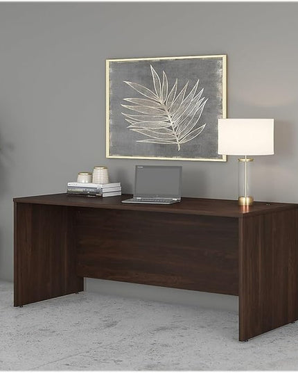 Bush Business Furniture Studio C Office Desk, Computer Table for Home or Professional Workspace, 72W x 30D, Black Walnut - LeafyLoom