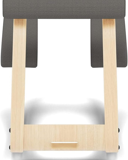 Varier Variable Balans Original Kneeling Chair Designed by Peter Opsvik (Dark Grey Revive Fabric with Natural Ash Base) - LeafyLoom