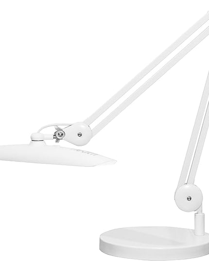 Neatfi XL 2,200 Lumens LED Task Lamp, 24W Super Bright Desk Lamp, 117 Pcs SMD LED, 4 Level Brightness, Dimmable, Task LED Light for Home, Office, Workbench (Non-CCT with Base, White) - LeafyLoom