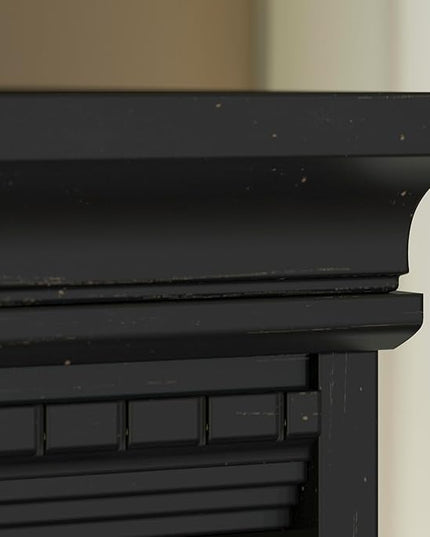 Bush Furniture Fairview Tall 5 Shelf Bookcase in Antique Black - LeafyLoom