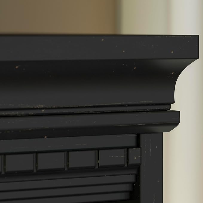 Bush Furniture Fairview Tall 5 Shelf Bookcase in Antique Black - LeafyLoom