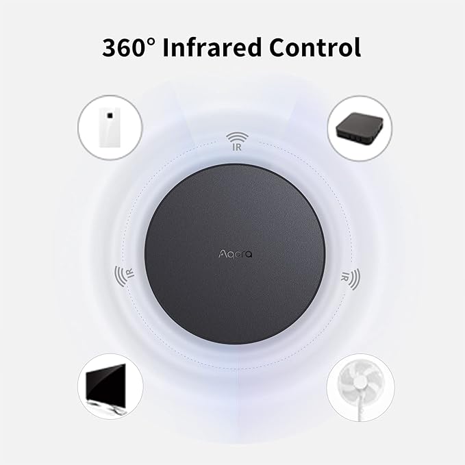 Aqara Smart Hub M2 (2.4 GHz Wi-Fi Required), Smart Home Bridge for Alarm System, IR Remote Control, Home Automation, Supports Alexa, Google Assistant, Apple HomeKit and IFTTT Aqara