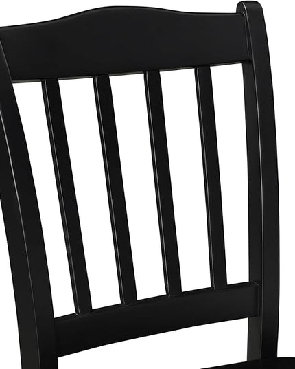 Boraam Shaker 2 Room Side Chairs, Dining Height, Black - LeafyLoom