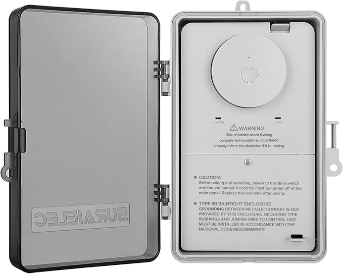 SURAIELEC WiFi Pool Timer, Outdoor Indoor Smart Switch, 40 AMP, 2HP, 120, 240, 277 VAC, Heavy Duty Pool Controller Light Timer Box for Pool Pump, Water Heater, Spa, Powerful Electrical Appliances SURAIELEC