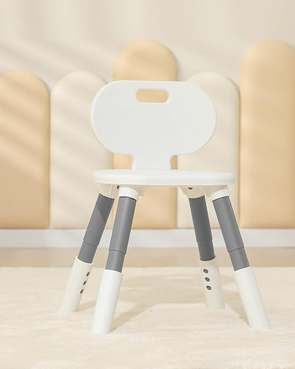 3 Level Height Adjustable Kids Chairs Plastic Preschool Chair Durable and Lightweight Child Chair with a Maximum Load Capacity of 220 pounds Suitable for Day Care, Classroom, and Home (1-Pack Grey) - LeafyLoom
