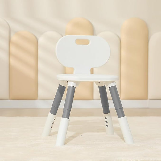 3 Level Height Adjustable Kids Chairs Plastic Preschool Chair Durable and Lightweight Child Chair with a Maximum Load Capacity of 220 pounds Suitable for Day Care, Classroom, and Home (1-Pack Grey) - LeafyLoom