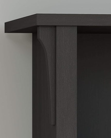 Bush Furniture Salinas 5 Shelf Bookcase, Tall Bookshelf for Living Room and Home Office - LeafyLoom