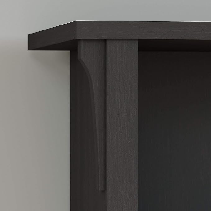 Bush Furniture Salinas 5 Shelf Bookcase, Tall Bookshelf for Living Room and Home Office - LeafyLoom