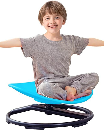 Kids Sensory Chair for Autism Kids Swivel Chair, Sensory Spin Chair Seat Improve Physical Coordination Wobble Chair for Kids Sit and Spin Relief of Motion Sickness - LeafyLoom