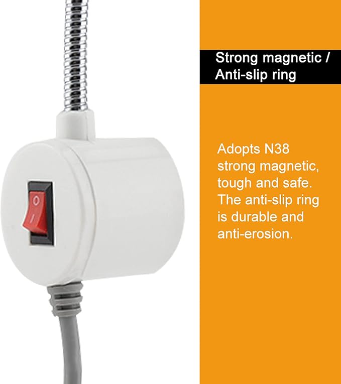 Zerodis Sewing Machine Light LED Lighting, LED Lamp Magnetic Base LED Desk Lamp for Workbench Lathe Drill Press Daylight Flexible Arm Work Lamp(us) - LeafyLoom