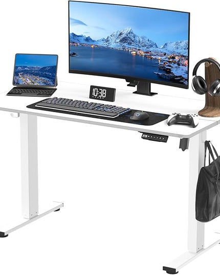 Electric Standing Desk Height Adjustable - 40 x 24 Inches Sit Stand up Desk & Memory Preset Ergonomic Rising Desks for Work, Home Office Workstation Gaming Rising Desk Study Table - LeafyLoom
