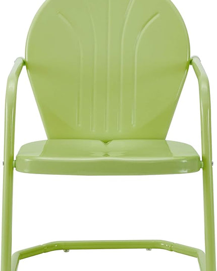 Crosley Furniture KO10004KL Griffith 3-Piece Retro Metal Outdoor Seating Set with 2 Chairs and Side Table, Key Lime - LeafyLoom