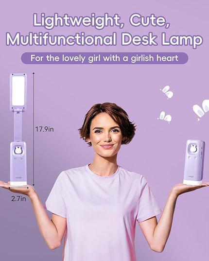 VAVOFO Battery Operated Lamp Rechargeable Lamp Foldable & Portable Light,15 light dimming modes Cordless Lamp,cute desk lamp,6000mAh Battery Lights,LED Battery Lights,Modern office desk lamp - LeafyLoom