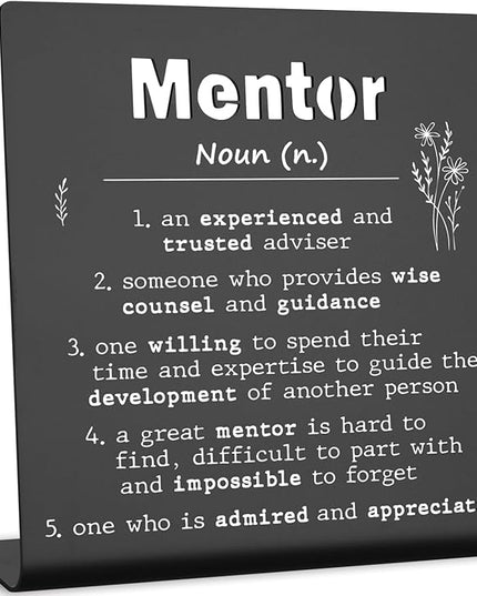 Afterprints Mentor Gifts for Women Men Thank You Gifts For Mentor Leaving Going Away Retirement Appreciation Boss, Coworker, Teacher, Counselor, Coach Office Desk Decor (black) XLK09 - LeafyLoom
