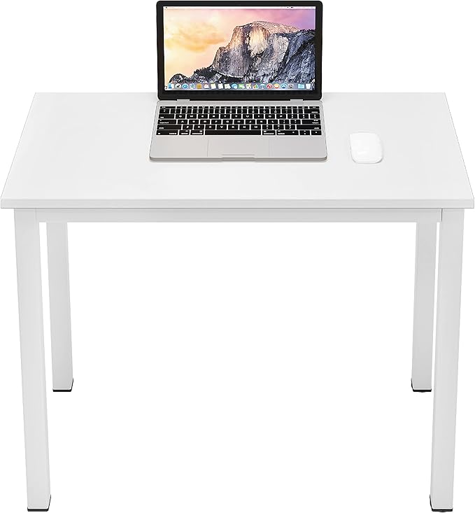 sogesfurniture 31.5 inches Office Desk Computer Desk Gaming Desk Computer Table Sturdy Writing Workstation for Home Office, White - LeafyLoom