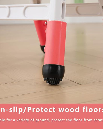 Adjustable Kid Chairs Indoor 3 Level Adjustable Suitable for Children Age 2-6. Maximum load-bearing 220LBS Suitable for Family Classroom and Nursery Child Seat Set (2-Pack-Red) - LeafyLoom