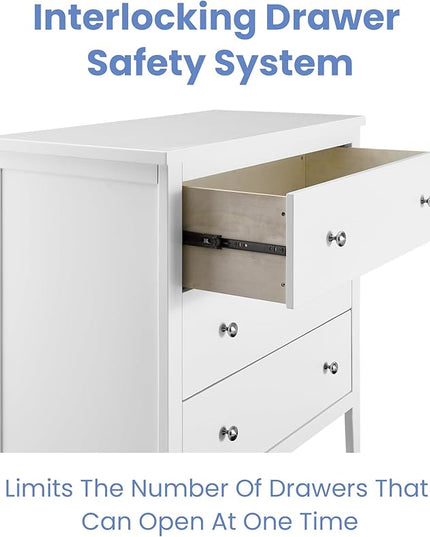 Delta Children Campbell Dresser, Bianca White - LeafyLoom