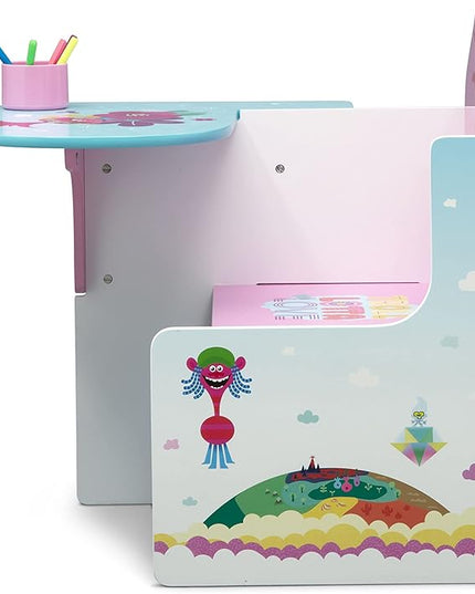 Delta Children Chair Desk with Storage Bin, Trolls World Tour - LeafyLoom