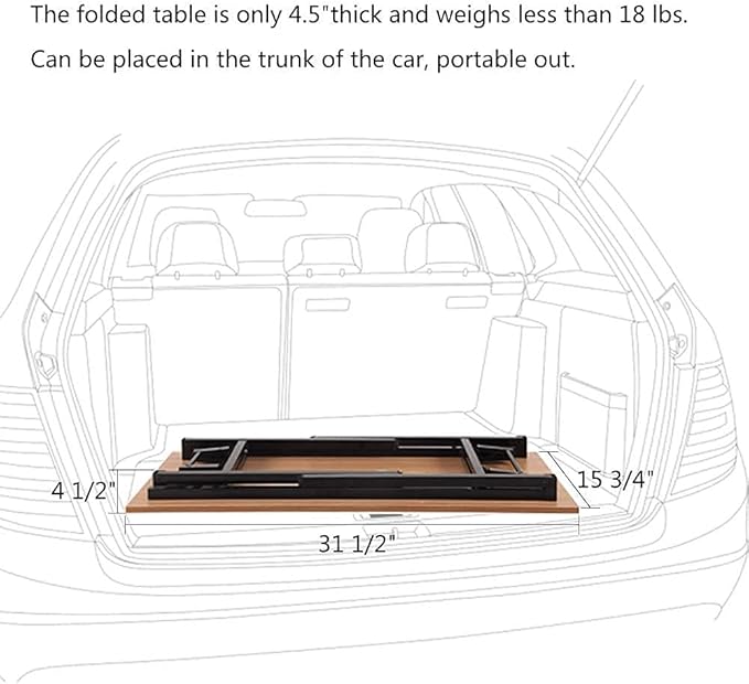 SogesGame Computer Desk, 55 Inch Modern Simple Style Folding Tables, Home Office Writing Desk, Space Saving Foldable Table, No Install Needed, Black - LeafyLoom