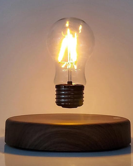 Levitating Bulb Lamp Magnetic Floating LED Light Desk Lamp Table lamp Night Light, 360 Degree Automatic Rotating Light for Unique Gifts Room Home Office Decor - LeafyLoom
