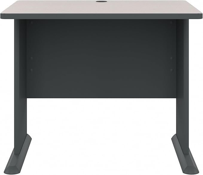 Bush Business Furniture Series A 36W Small Desk in White Spectrum and Slate, Compact Computer Table for Home or Professional Office - LeafyLoom