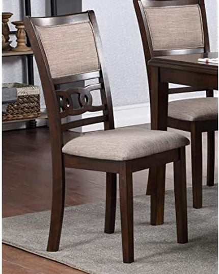 New Classic Furniture Gia Dining Chairs, Set of 2, Cherry Brown - LeafyLoom