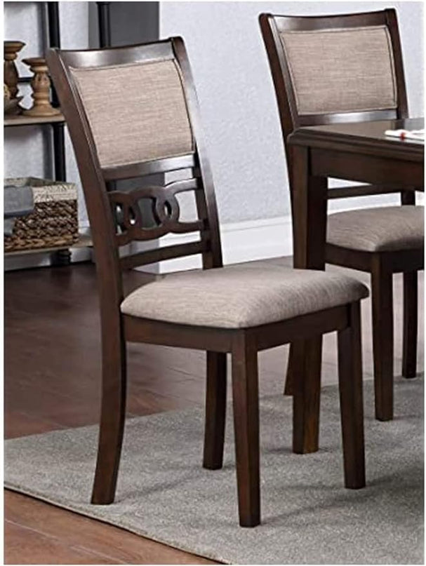 New Classic Furniture Gia Dining Chairs, Set of 2, Cherry Brown - LeafyLoom