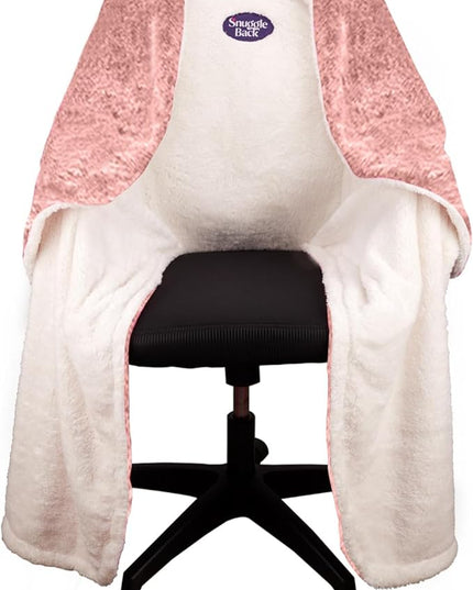 The Original Office Chair Blanket by SnuggleBack; Cozy Comfy Office Desk Chair Wrap Attaches for Convenient Heat and Hands-Free. Stay Warm In The Winter or Summer. Sherpa Fur Lining - LeafyLoom