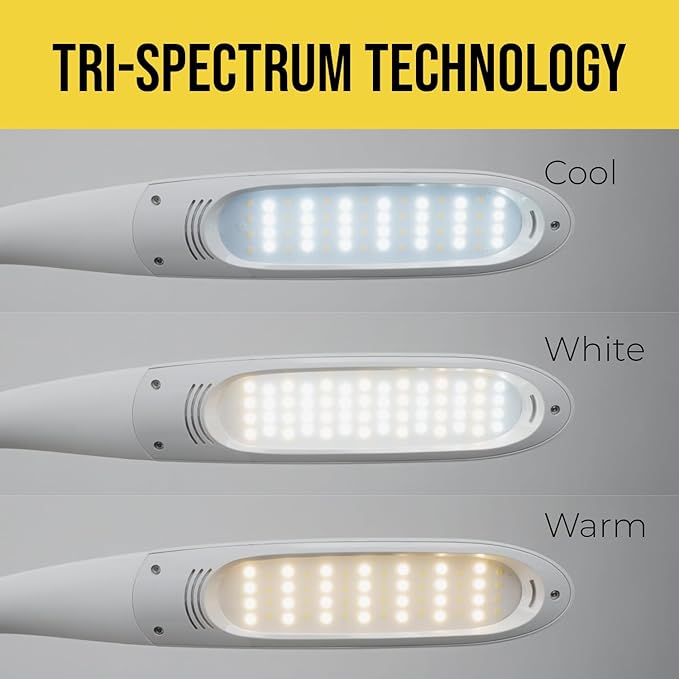 Stella Two Premium 11W LED Desk Task Lamp, Dimmable, Custom Color Temperature, Adjustable, and Remote Controlled Modern Desk Lamp for Living Room, Bedroom, and Office Lighting - LeafyLoom