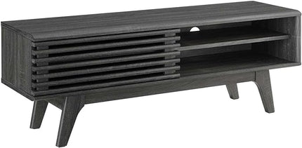 Modway Render Mid-Century Modern Low Profile 48 Inch TV Stand in Charcoal, 48" - LeafyLoom
