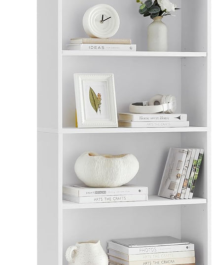 VASAGLE Bookshelf, 23.6 Inches Wide, 6-Tier Open Bookcase with Adjustable Storage Shelves, Floor Standing Unit, Cloud White ULBC166T14 - LeafyLoom