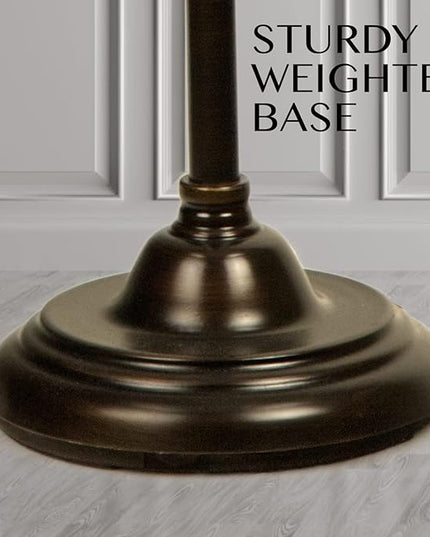 LIGHTACCENTS Royal Floor Lamp with Bronze Finish and Amber Alabaster Glass Shade -looking for Floor Lamp for Bedroom, Standing Lamp Or Floor Lamps for Living Room This Torchiere Floor Lamp - LeafyLoom