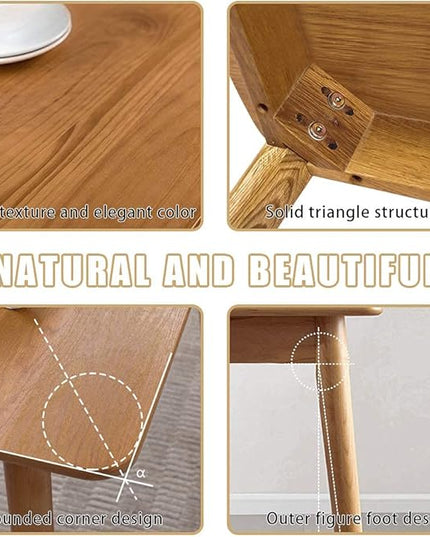 47" Dining Table Kitchen Table Dining Room Table Small Kitchen Table for Small Spaces Table Modern Home Furniture Dinner Table Rectangular (Natural) - LeafyLoom