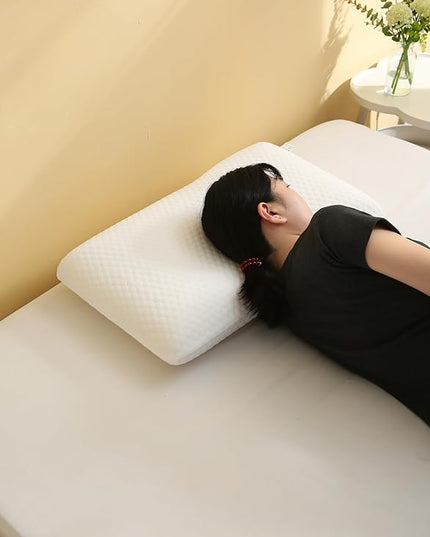 Memory Foam Bed Pillows, Pillow for Side and Back Sleeper, Pillow for Neck Pain Relief, Washable Removable Cover, Soft, White (Bag-Standard) - LeafyLoom