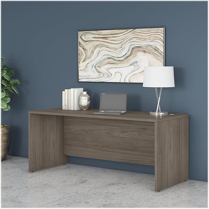 Bush Business Furniture Studio C 72-inch W Computer Desk, Modern Hickory (SCD272MH) - LeafyLoom