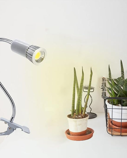 Clip Desk Lamp Socket 2 Pack Flexible Desk Light Socket Gooseneck Clip on Light Flexible Lamp with Clamp Adjustable Light Stand Clamp Lamp Night Light Reading Book Light - LeafyLoom