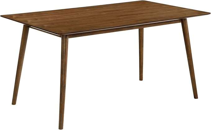 Armen Living Westmont 59" Rectangular Wood Dining Table, Walnut - LeafyLoom