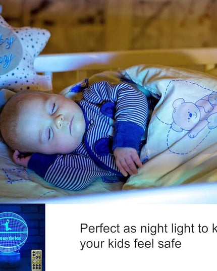 Goodking Basketball 3D Night Lights with Remote & Smart Touch, 7 Colors + 16 Colors Changing Bedside Lamp Birthday Christmas Gift for Sport Fan Boys Girls - LeafyLoom