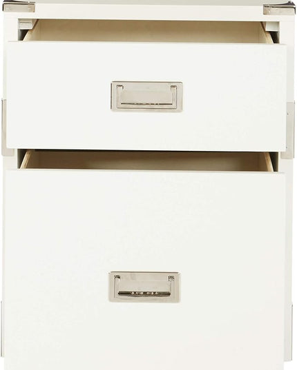 OSP Home Furnishings Wellington 2-Drawer File Cabinet, White - LeafyLoom