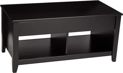 Amazon Basics Lift-Top Storage Rectangular Coffee Table, Black, 40 in x 18 in x 19 in - LeafyLoom