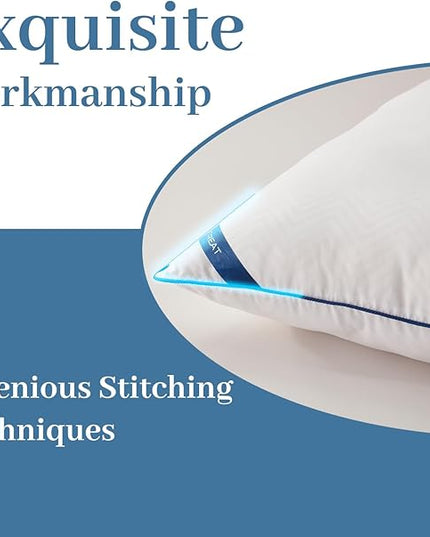 BedTreat Bed Pillows for Sleeping, Super Soft Down Alternative Pillows King Size Set of 2, Cooling Hotel Quality Pillows for Back, Stomach or Side Sleepers - LeafyLoom