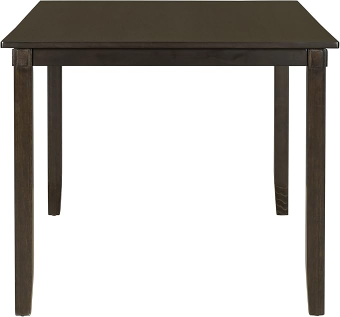 6-Piece Wooden Rectangular Dining Table Set with Bench and 4 Upholstered Chairs for Kitchen Living Room, Farmhouse Rustic Style, Espresso, 60''L x 36''W x 30''H - LeafyLoom