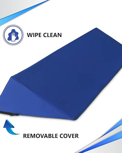 NYOrtho Positioning Wedge Pillow support - Wipe Clean Water Resistant alignment for elderly side sleepers - LeafyLoom