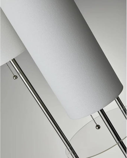 Adesso 4305-22 Trio Floor Lamp, 68.00 x 14.00 x 11.70 inches, Brushed Steel - LeafyLoom